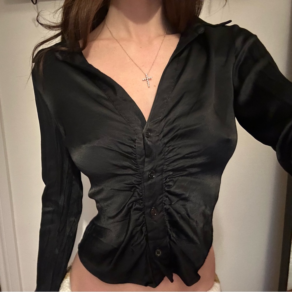 Zara satin blouse